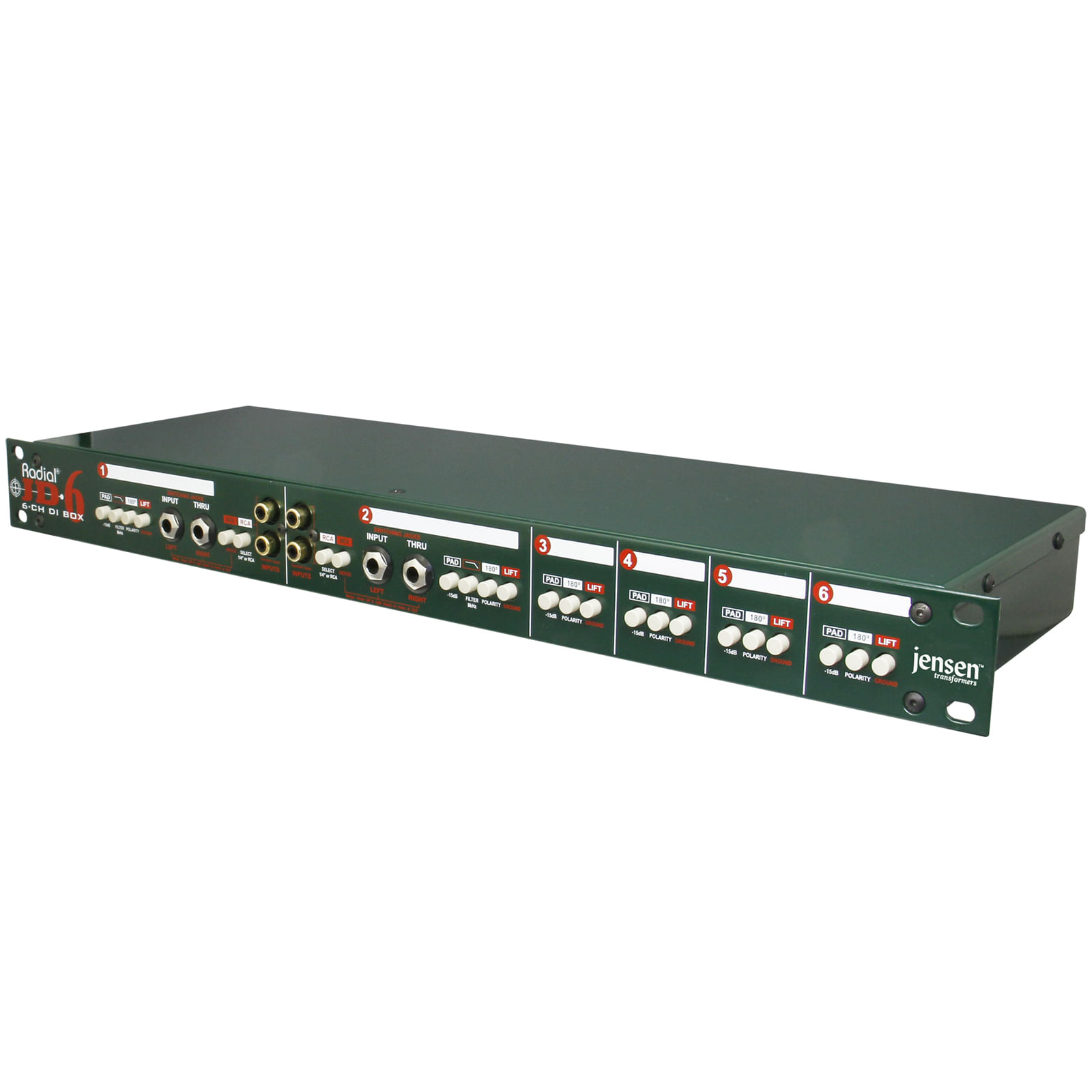 View larger image of Radial JD6 6-Channel Rackmount DI Box